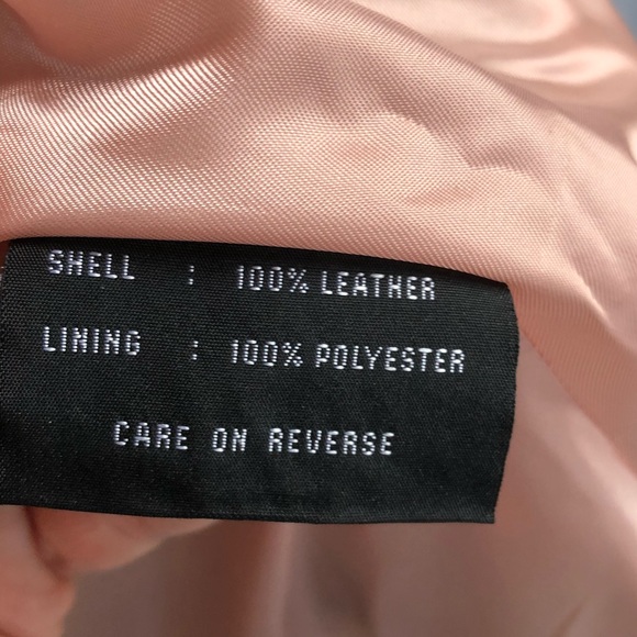 Pink leather jacket by: Black Rivet size M - Picture 5 of 6